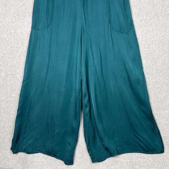 Anthropologie Teal Juniper Sleeveless Wide Leg Jumpsuit Size Medium - Picture 5 of 12